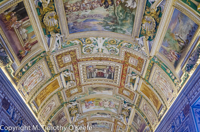 Prinsendam rome excursion Vatican Museum ceiling