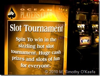 slots tournament sign
