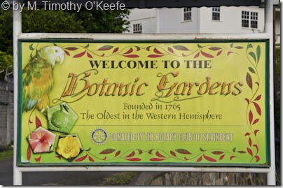 St Vincent Botanical Garden Sign -1