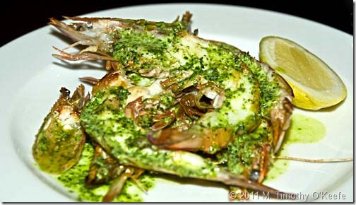 prawns with garlic and pesto-1