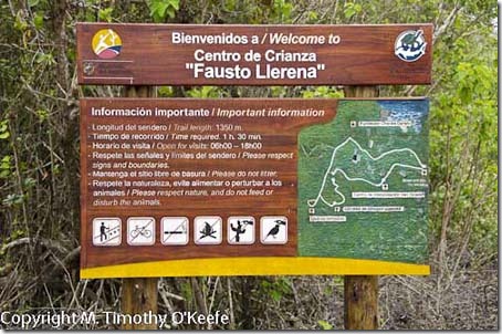 Galapagos Santa Cruz Darwin Research Station Breeding Center sign-1